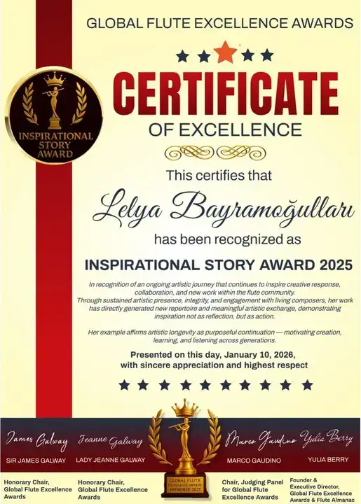 Antalya'dan Flüt Sanatçısı Lelya Bayramoğulları'na Küresel Ödül 4